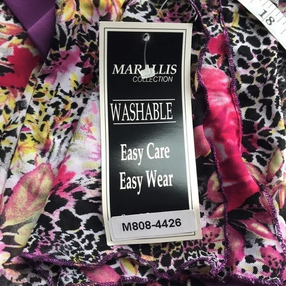 NWT Marallis Floral Lightweight Semi Sheer Half Sleeve Long Cardigan Size XXL - Picture 12 of 12